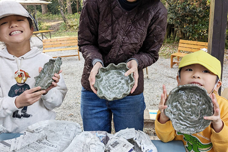 霧島里山自然学校 陶芸体験の食器ができあがりました